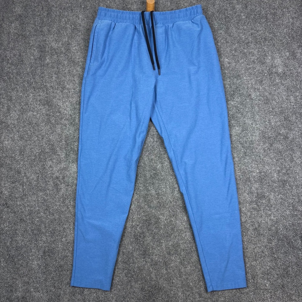 Beyond Yoga Jogger Pants Mens Medium Blue Drawstring Activewear Sweatpants 0381